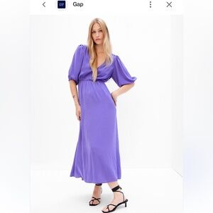 GAP Blouson cutout maxi dress - purple